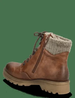 Kvinnor Rieker Varmfodrade Stövlar|73220 - Platta ankelboots
