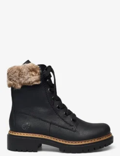 Kvinnor Rieker Varmfodrade Stövlar|Boots|72630 - Platta ankelboots