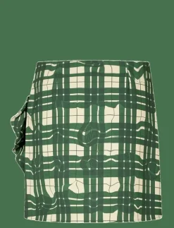Kvinnor STINE GOYA Kjolar|2429 Checkered Cady, Asymmetric Gat - Korta kjolar