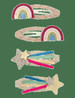 Barn Mimi & Lula Håraccessoarer|4 Hair Clips - Disco Over the Rainbow Dancing Queen - Hårklämmor