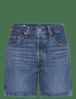 Kvinnor Levi's® Shorts|501 MID THIGH SHORT BLUE BEAUT - Jeansshorts