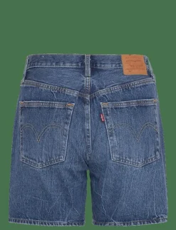 Kvinnor Levi's® Shorts|501 MID THIGH SHORT BLUE BEAUT - Jeansshorts