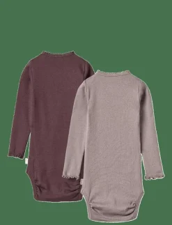 Wheat 2 Rib Body L/S Lotta - Långärmad body|Barn Bodies