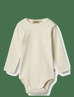 Barn Wheat Flerpack|Bodies|2 Rib Body L/S Spencer - Långärmad body