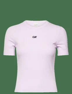 Kvinnor Calvin Klein Jeans T-Shirts & Toppar|A- Modal Rib Tee (essential) - T-shirts