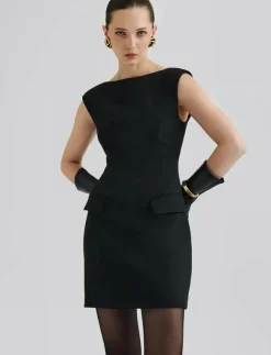 Malina Adelina High Neck Mini Dress - Korta klänningar|Kvinnor Klänningar