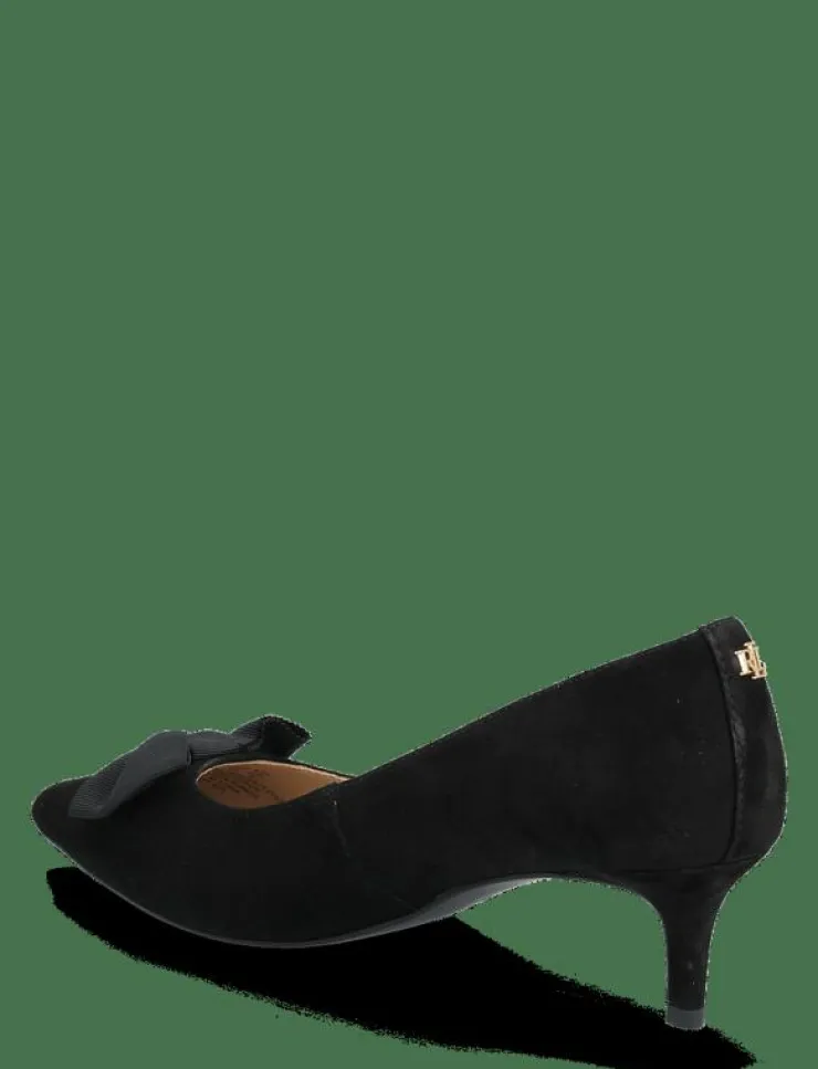 Kvinnor Lauren Ralph Lauren Högklackade Skor|Adrienne Bow-Trim Suede Pump - Klassiska pumps