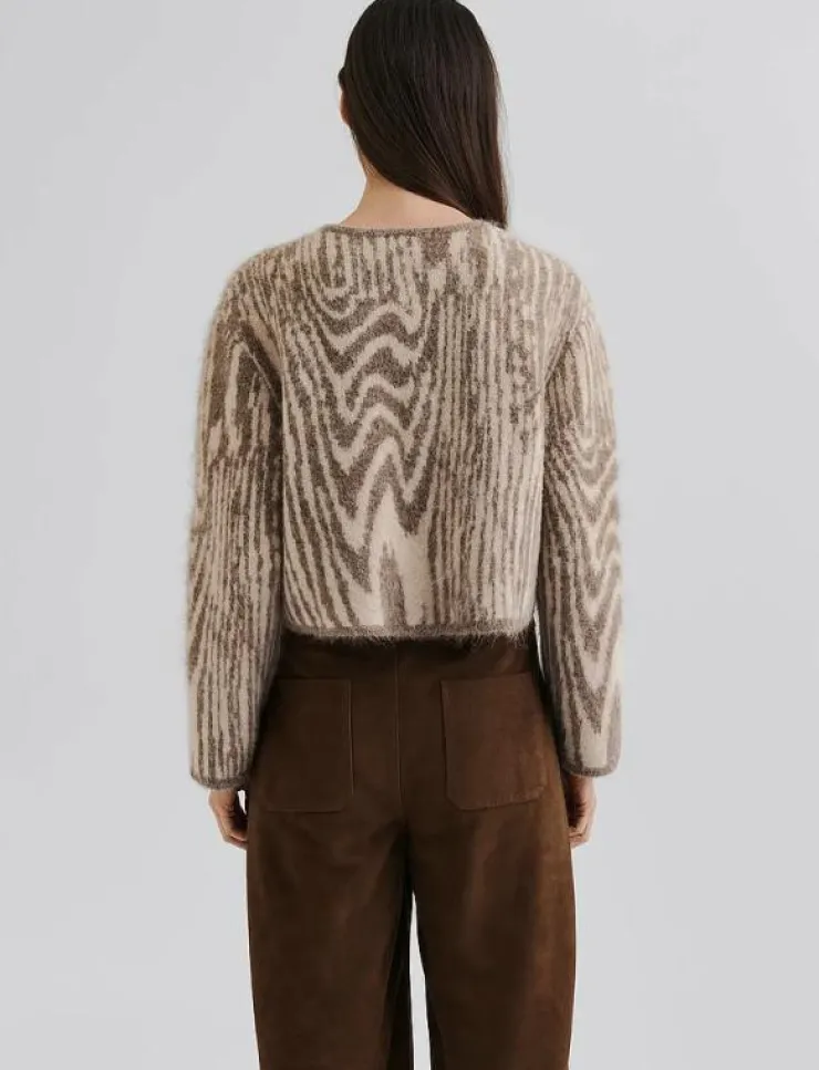 Kvinnor Malina Stickat|Aislinn Alpaca Blend Cardigan - Koftor