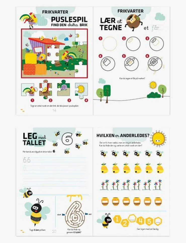 Barn Barbo Toys Barnböcker|Aktivitetsbog Lær Tal med Wacky Wonders Bondegårdsdyr - 123 (DK) - Pedagogisk barnbok