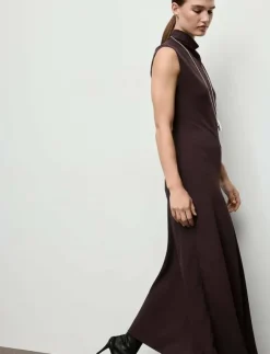 Kvinnor Mango Klänningar|A-line turtleneck dress - Midiklänningar