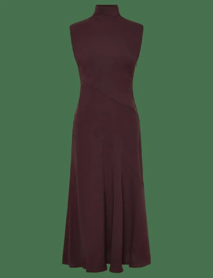 Kvinnor Mango Klänningar|A-line turtleneck dress - Midiklänningar