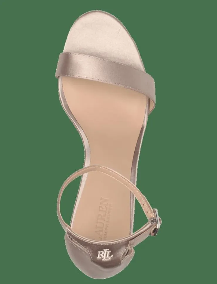 Kvinnor Lauren Ralph Lauren Högklackade Skor|Sandaler|Allie Pavé-Buckle Satin Sandal - Bröllopsskor