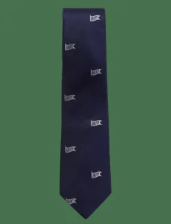 AN IVY Slipsar & Accessoarer|Allover Flag Silk Tie - Slipsar