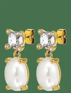 Dyrberg/Kern ANTONIA SG CRYSTAL / WHITE PEARL - Hängande örhängen|Kvinnor Smycken
