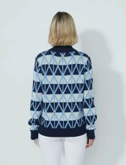 Daily Sports Argyle Half neck Pullover lined - Stickat|Kvinnor Sweatshirts