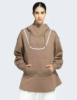 Kvinnor adidas by Stella McCartney Sweatshirts|aSMC PEPLUM HD - Huvtröjor
