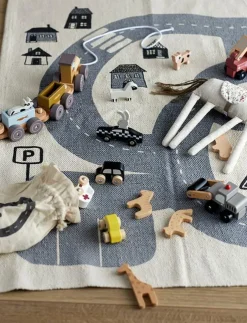 Bloomingville Avin Toy Car, Grey, MDF Set of 6 - Leksaksbil|Barn Leksaksfordon & Bilar