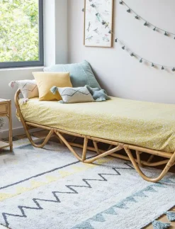 Lorena Canals Azteca Natural-Azul Vintage/Natural-Vintage Blue - Rektangulära mattor|Barn Inredning|Inredning