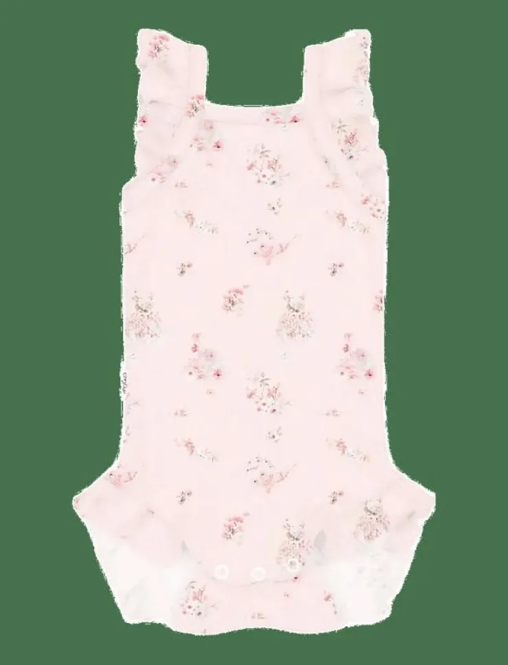 Gugguu Baby Print Rib Romper - Ärmlös body|Barn Bodies