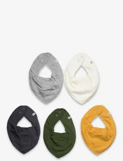 Pippi Bandana Bib - solid (5-pack) - Babyskötsel|Barn Hälsa & Hygien