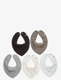 Barn Pippi Hälsa & Hygien|Bandana Bib - solid (5-pack) - Babyskötsel