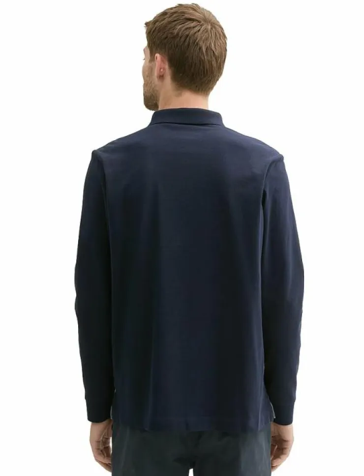 Tom Tailor basic polo with contrast - Långärmade pikéer| Pikéer