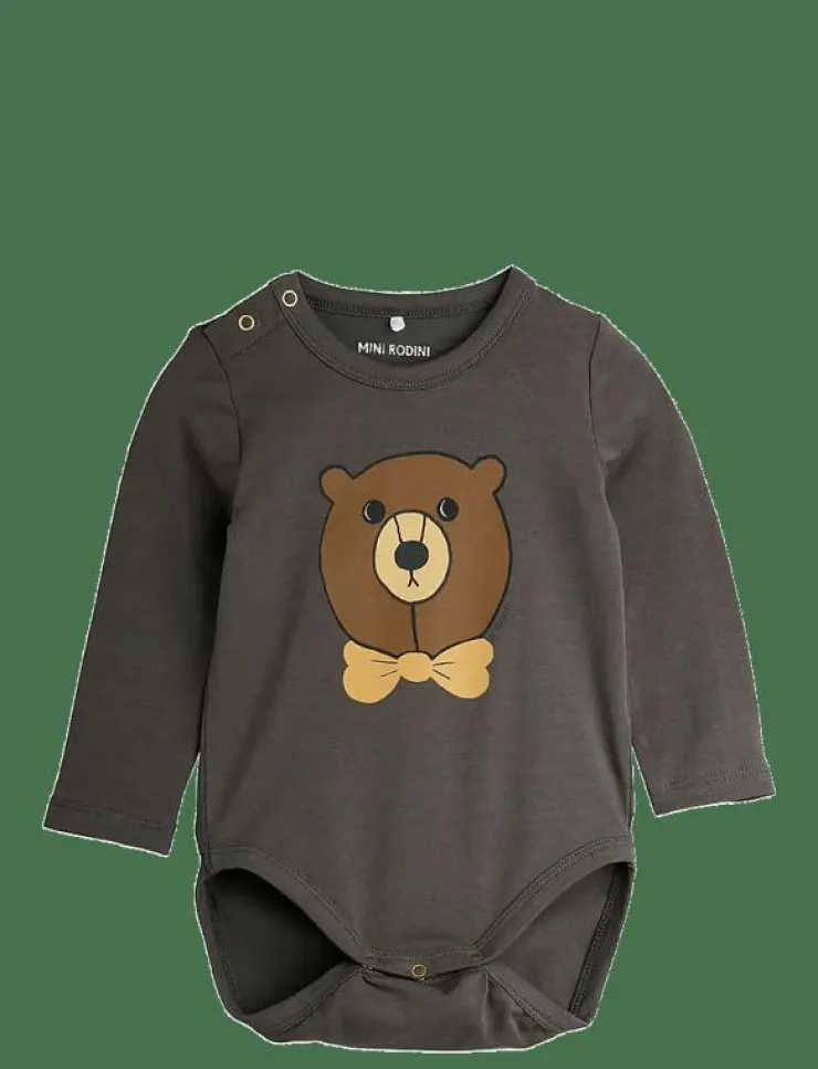 Barn Mini Rodini Bodysuits|Bodies|Bear sp ls body - Långärmad body
