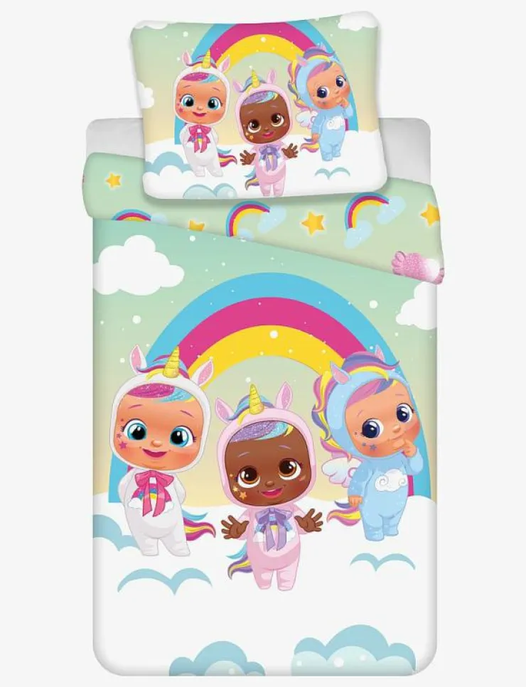 BrandMac Bed linen junior Cry Babies 1001 - 100x140, 40x45 cm - Påslakanset|Barn Sova|Sova