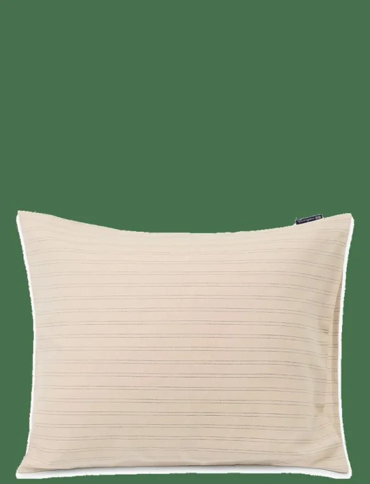 Lexington Home Beige/Dk Blue Striped Lyocell/Cotton Pillowcase - Örngott| Sängtextilier