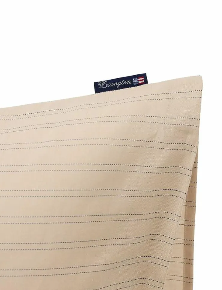 Lexington Home Beige/Dk Blue Striped Lyocell/Cotton Pillowcase - Örngott| Sängtextilier
