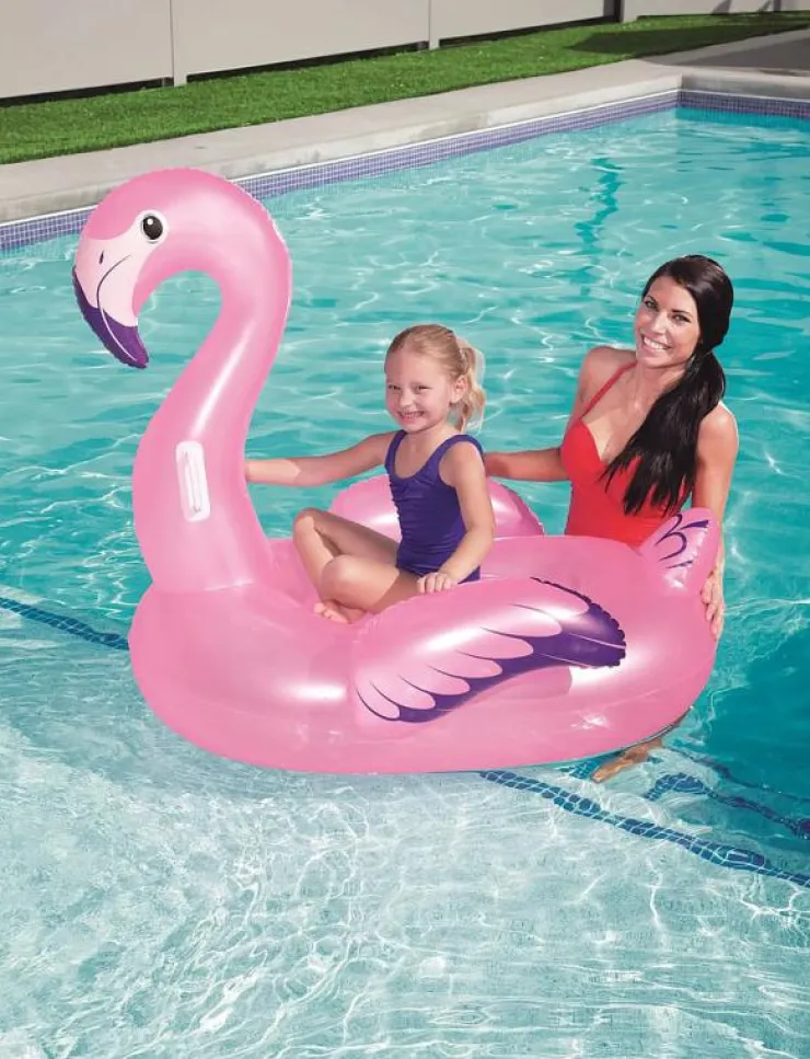 Barn Bestway Bad- & Vattenleksaker|FLAMINGO 127 X 127 CM - Badringar & Badmadrasser
