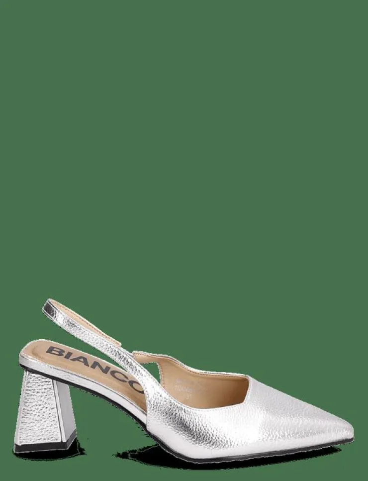 Kvinnor Bianco Slingbacks|Högklackade Skor|BIAMARALYN Slingback Metallic - Pumps