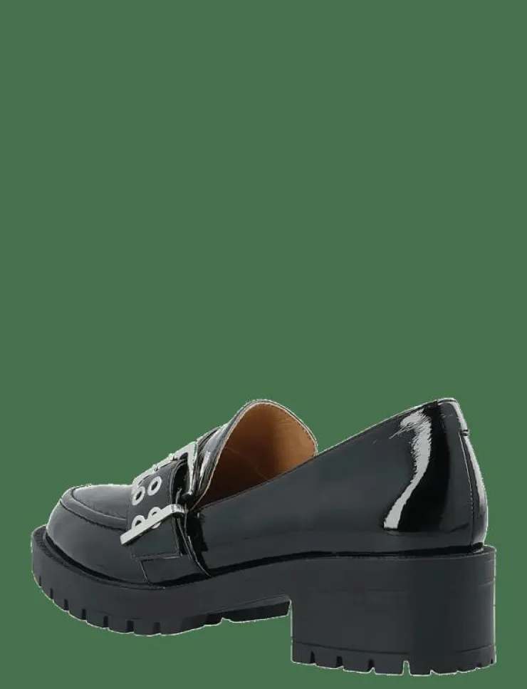 Kvinnor Bianco Högklackade Skor|BIAPEARL Buckle Loafer Faux Leather - Loafers med klack