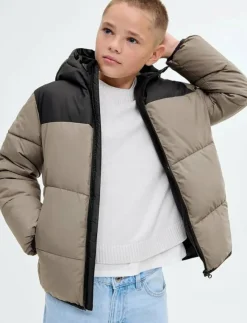 Barn Mango Jackor|Bicolour quilted anorak - Dunjackor & fodrade jackor