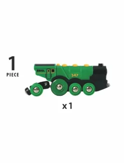 Barn BRIO Leksaksfordon & Bilar|Big Green Action Locomotive - Tåg