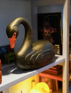 Anna + Nina Dekorationsdetaljer|Swan Trinket Box - Träfigurer
