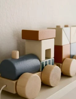 Barn Kid's Concept Babyleksaker|Babyleksaker|Block train brown - Tåg