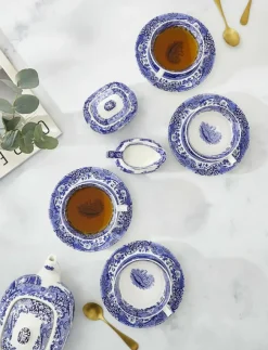 Spode Muggar & Koppar|Blue Italian Breakfast Cup & Saucer 4-pack - Tekoppar