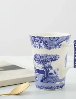 Spode Muggar & Koppar|Blue Italian Mug 4-pack - Kaffekoppar