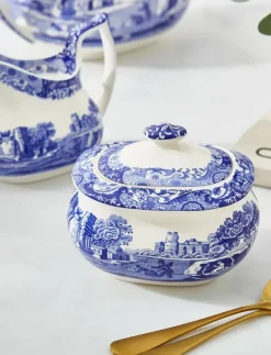 Spode Blue Italian Sugar Box - Sockerskålar| Köksförvaring