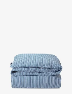 Lexington Home Sängtextilier|Blue Striped Organic Cotton Sateen Bed Set - Påslakanset