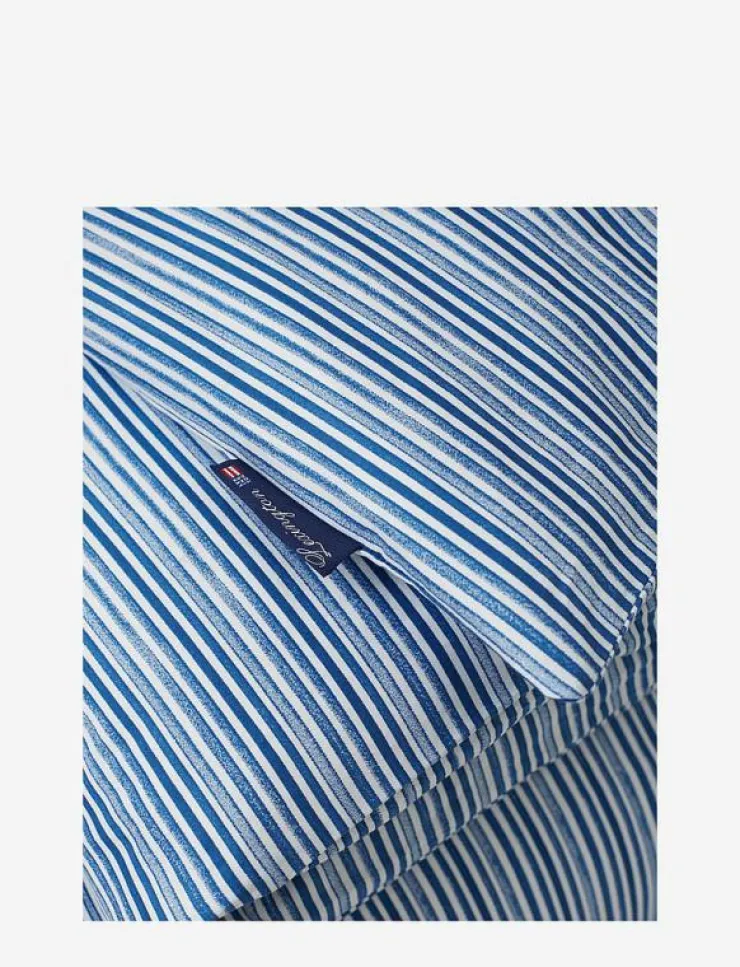 Lexington Home Sängtextilier|Blue Striped Organic Cotton Sateen Bed Set - Påslakanset