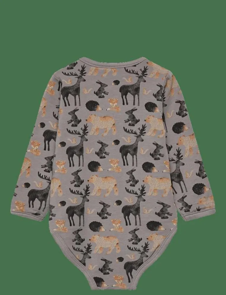Minymo Body LS AOP Sweat - Långärmad body|Barn Bodies