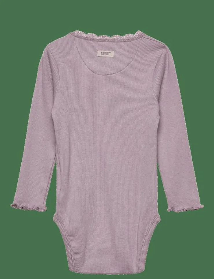 Barn Huttelihut Bodysuits|Body LS Rib - Långärmad bodysuit