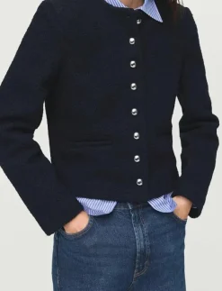 Kvinnor Mango Kavajer|Bouclé jacket with jewel buttons - Bouclés