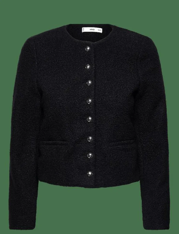 Kvinnor Mango Kavajer|Bouclé jacket with jewel buttons - Bouclés
