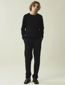 Lexington Clothing Stickat|Bradley Cotton Crew Sweater - Rundhalsad