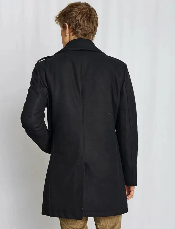 Bruun & Stengade BS Nelson Slim Fit Coat - Ullkappor| Jackor & Rockar
