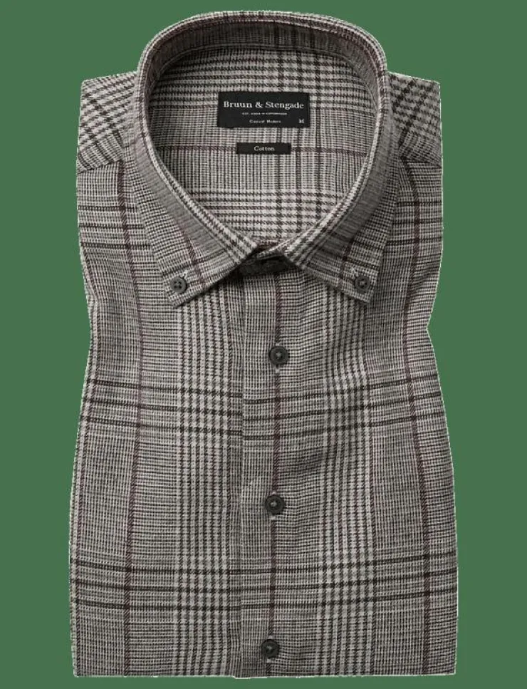 Bruun & Stengade Skjortor|BS Tazul Casual Modern Fit Shirt - Rutiga skjortor