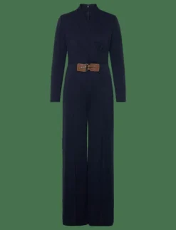 Kvinnor Lauren Ralph Lauren Jumpsuits|Buckle-Trim Jersey Surplice Jumpsuit - Jumpsuits